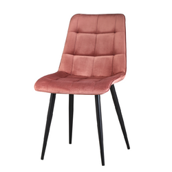 Coral Chair Velvet Pink - Fervor + Hue