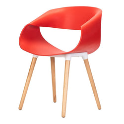 Celine Curl Ribbon Chair Red - Fervor + Hue