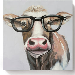 Canvas Oil Painting - Smart Cow - Fervor + Hue