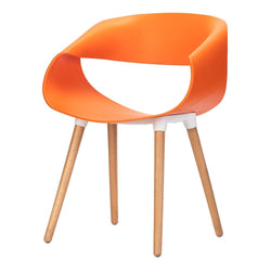 Celine Curl Ribbon Chair Orange - Fervor + Hue