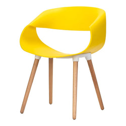 Celine Curl Ribbon Chair Yellow - Fervor + Hue