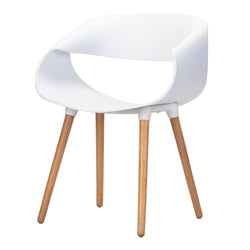 Celine Curl Ribbon Chair White - Fervor + Hue