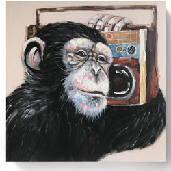 Canvas Oil Painting - Monkey Hip Hop - Fervor + Hue