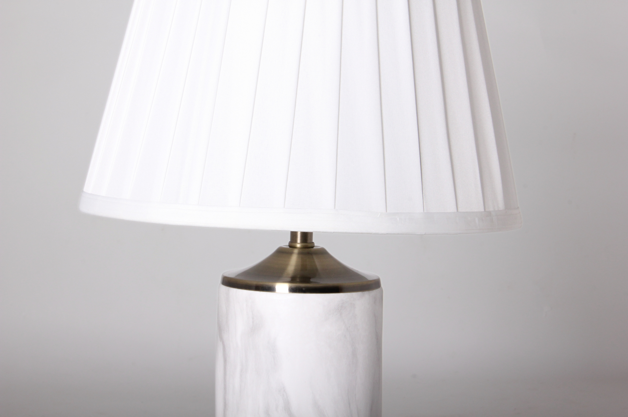 White Table Lamp Brass Base CH2110T006 - Fervor + Hue