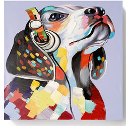 Canvas Oil Painting - Dog Upbeat - Fervor + Hue