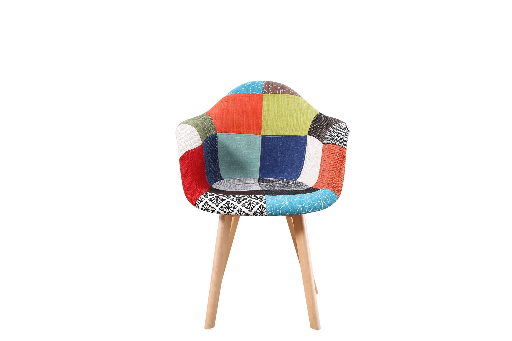 Eames Style Studio Chair Patchwork Red Multi - Back in stock this June - Pre order now - Fervor + Hue
