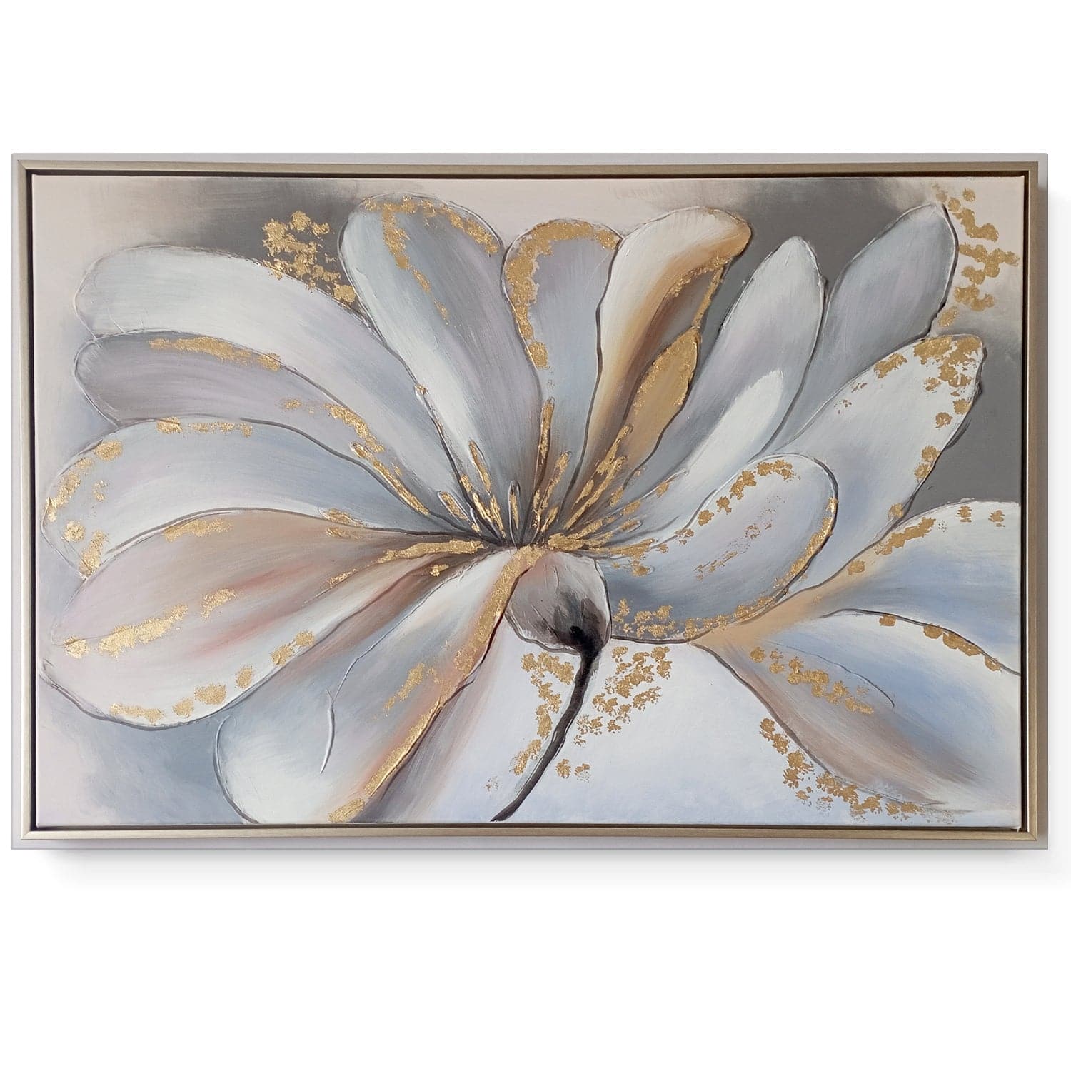 Framed Oil Painting - Flora Gold - Fervor + Hue