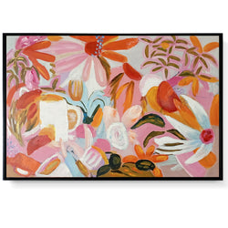 Framed Oil Painting - Sunny Day Floral - Fervor + Hue