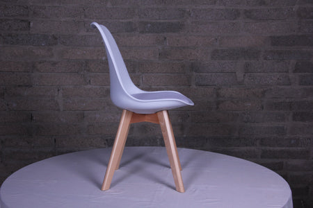 Eames Style Dining Chairs White with padded seat - Fervor + Hue