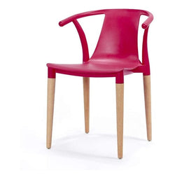 Daisy T Curve Chair Raspberry Red - Fervor + Hue