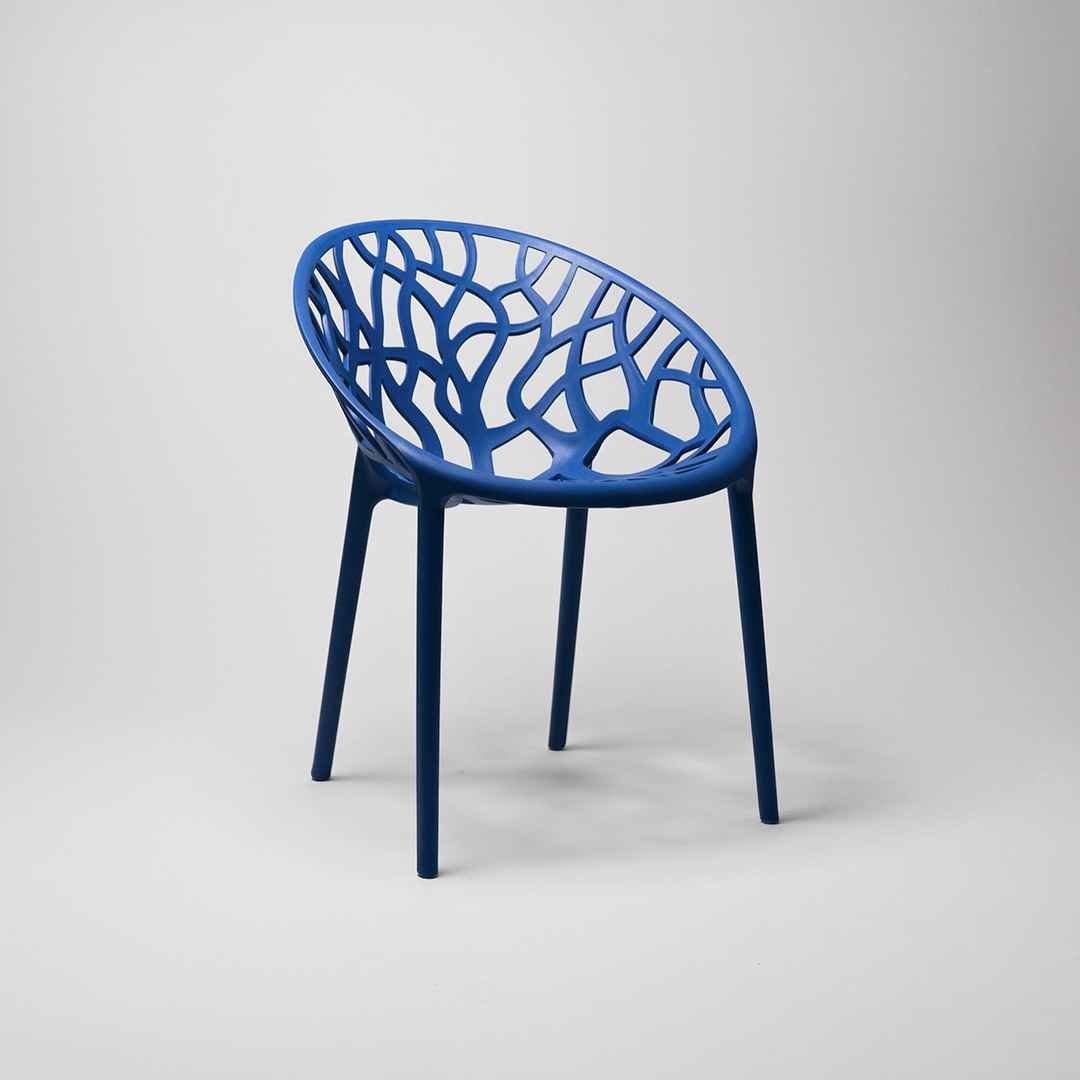 Millie Trellis Garden Chair - Midnight Blue - Fervor + Hue