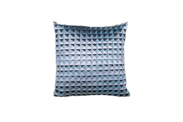 Cushion Luxury Geo Graph Grey Blue - Fervor + Hue