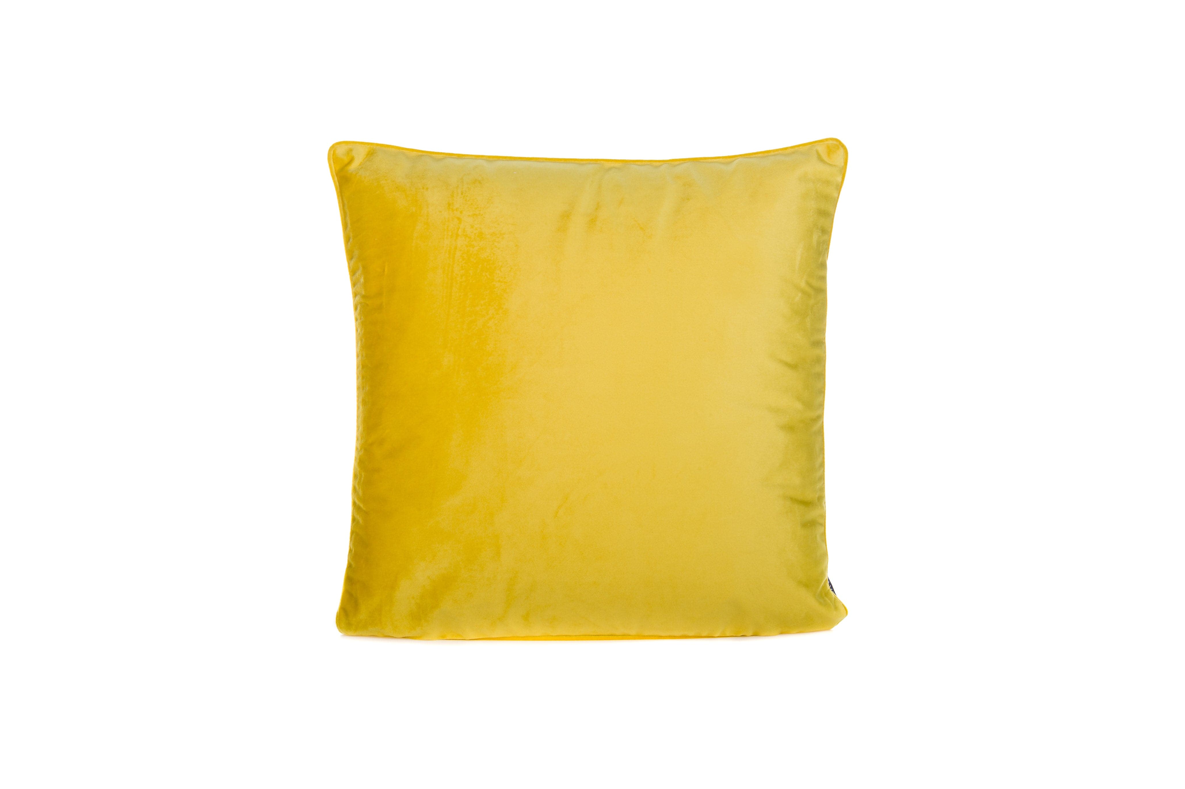 Velvet Piped Saffron Cushion - Fervor + Hue