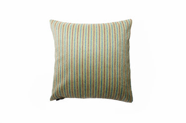 Cushion Stripe Weave Green Multi - Fervor + Hue