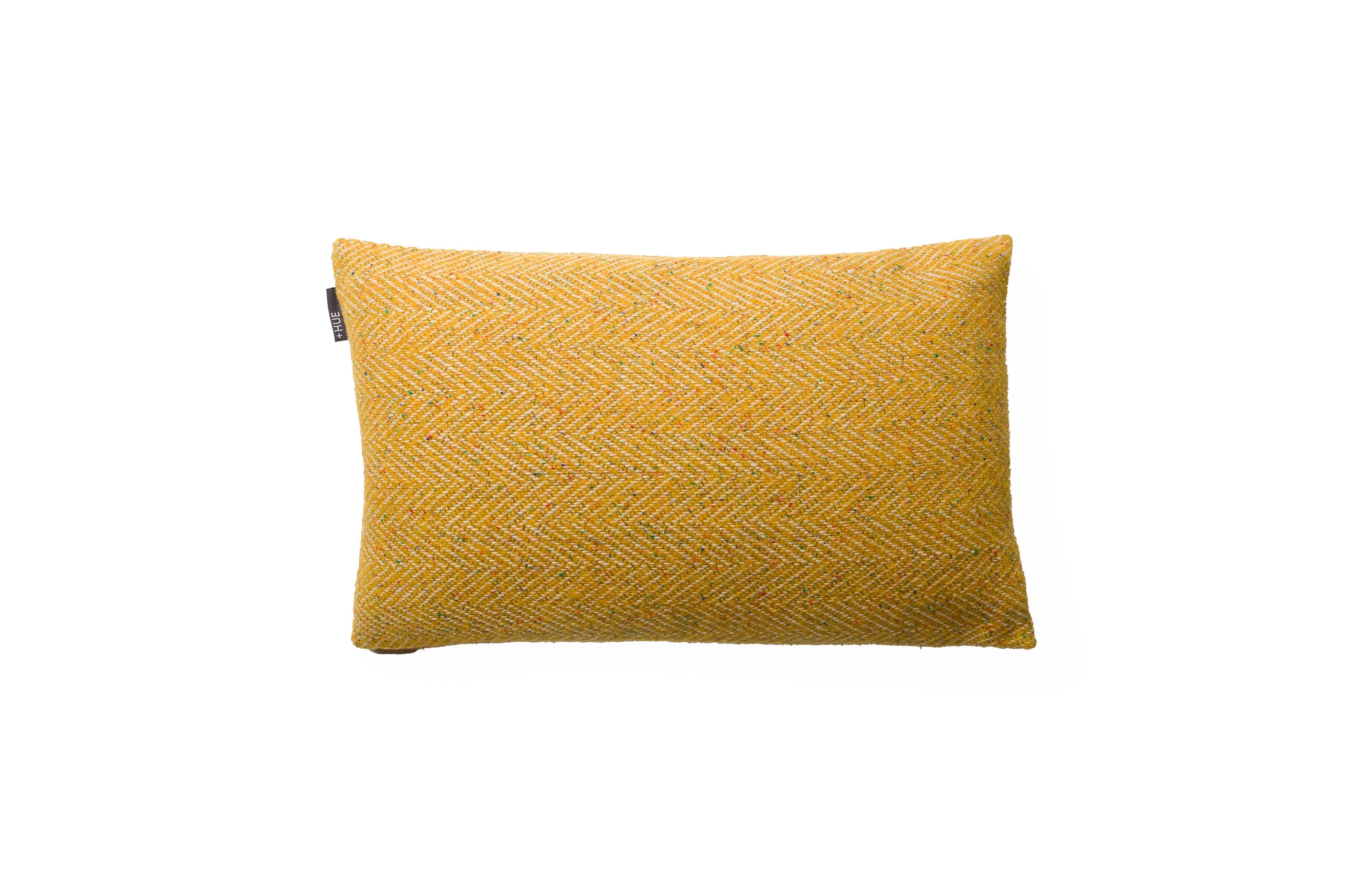 Cushion Tweedy Herringbone Ochre Cushion 30/50 - Fervor + Hue