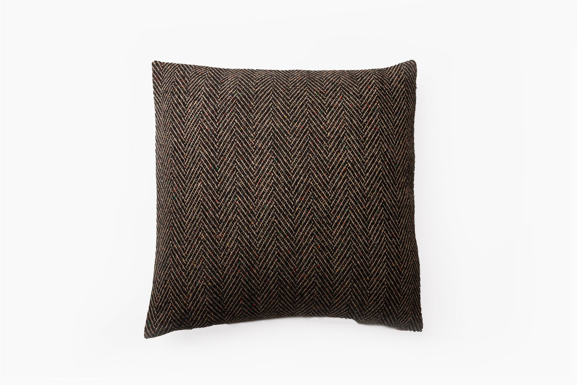 Cushion Tweedy Herringbone Black Cushion 50/50 - Fervor + Hue