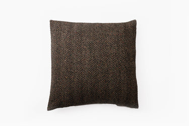 Cushion Tweedy Herringbone Black Cushion 50/50 - Fervor + Hue
