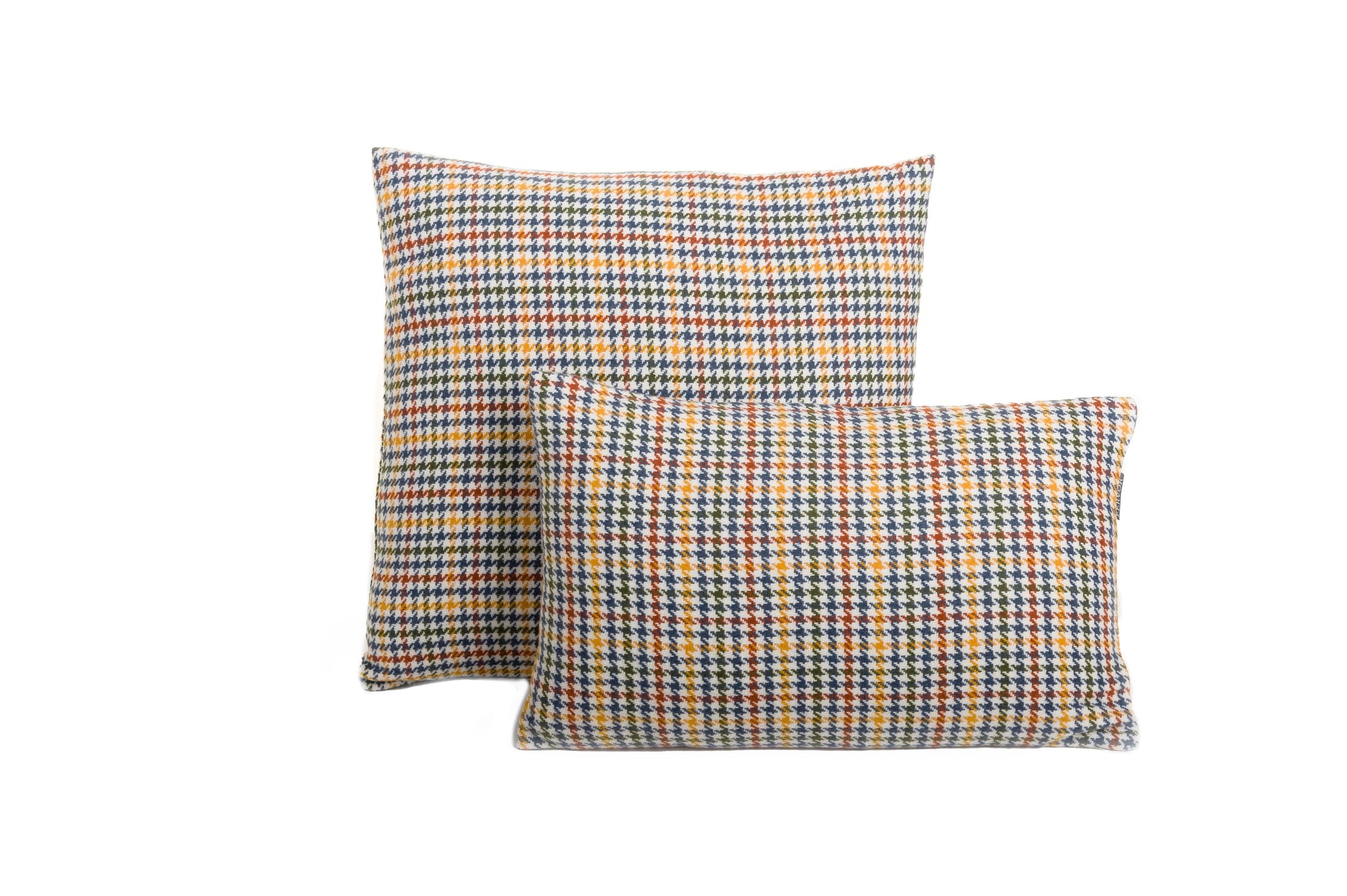 Cushion Tweedy Check Teal Rust 30/50 - Fervor + Hue