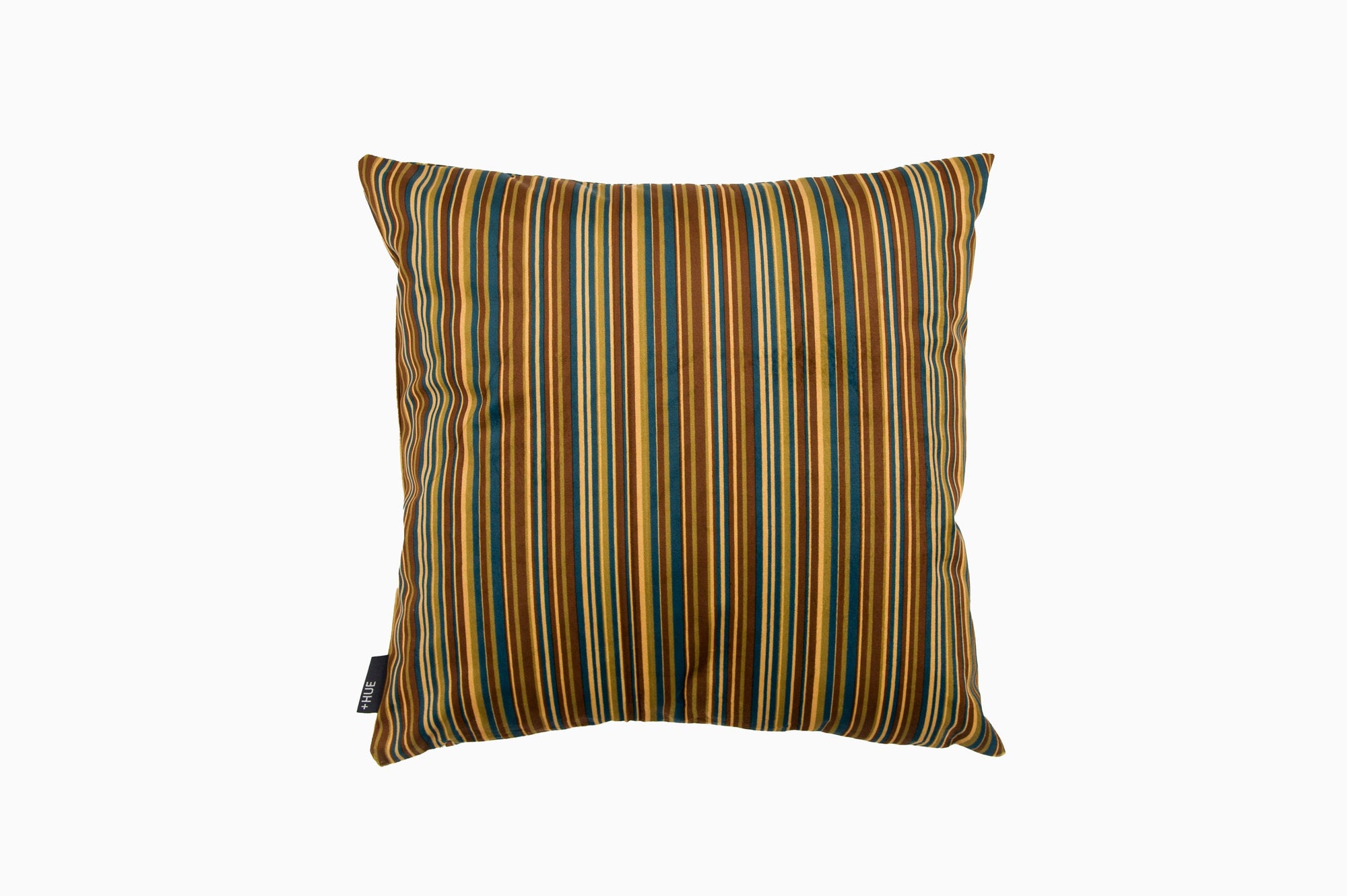 Cushion Chenille Print Stripe Teal - Fervor + Hue