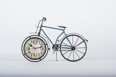 Clock Vintage Elegance Push Bike Blue - Fervor + Hue