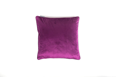 Velvet Purple Piped Cushion - Fervor + Hue