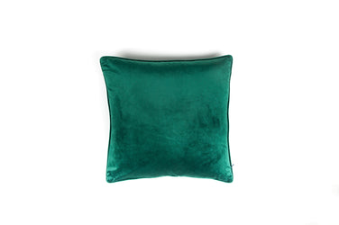 Velvet Emerald Green Piped Cushion - Fervor + Hue