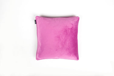 Velvet Fuschia Piped Cushion - Fervor + Hue