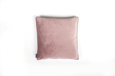 Velvet Dusty Pink Piped Cushion - Fervor + Hue