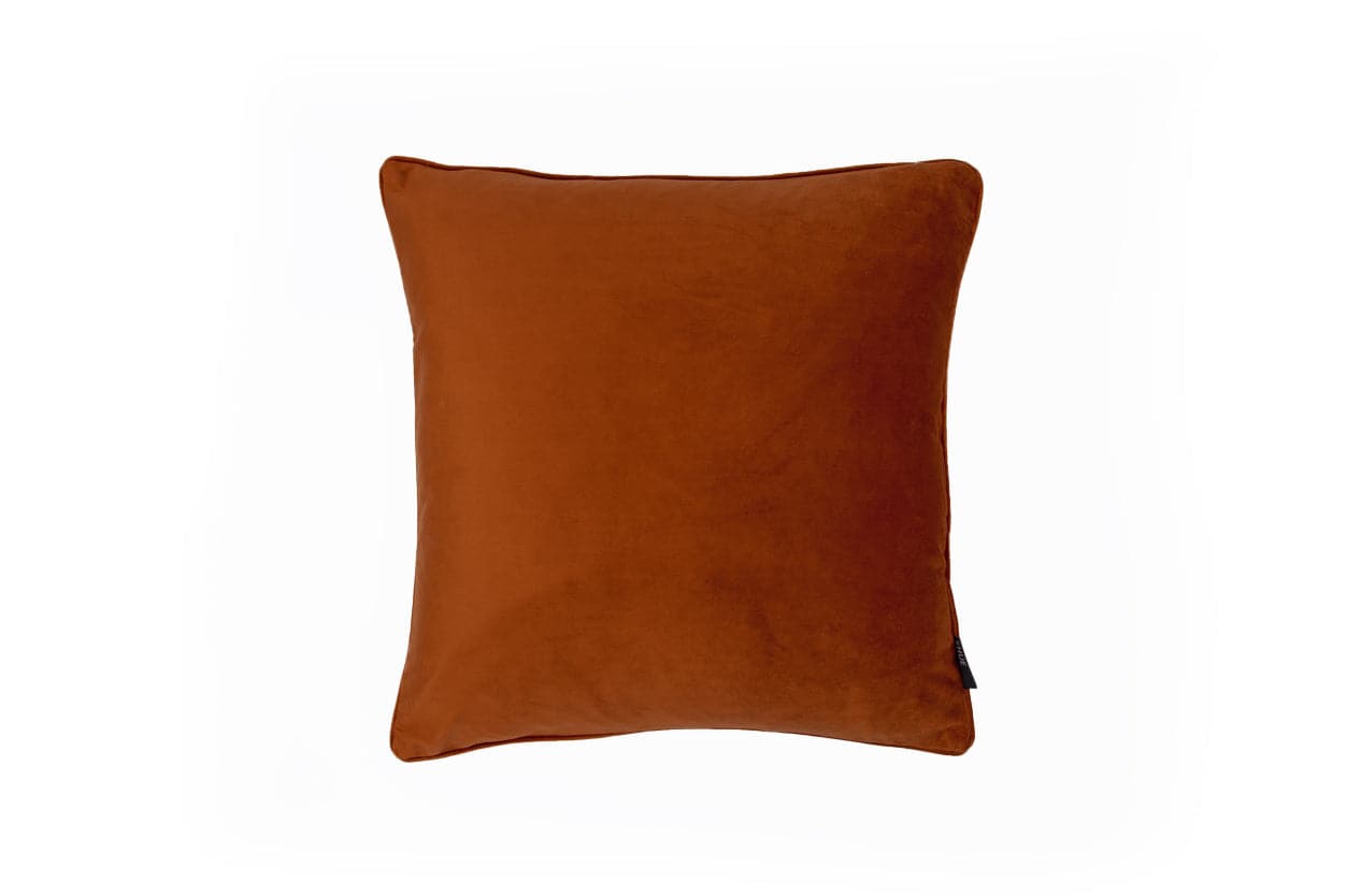 Velvet Piped Copper Cushion - Fervor + Hue